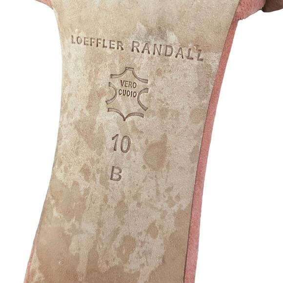 Loeffler Randall Vera Ruffles Pink Suede Mule Sandal Heel size 10 - Picture 11 of 11